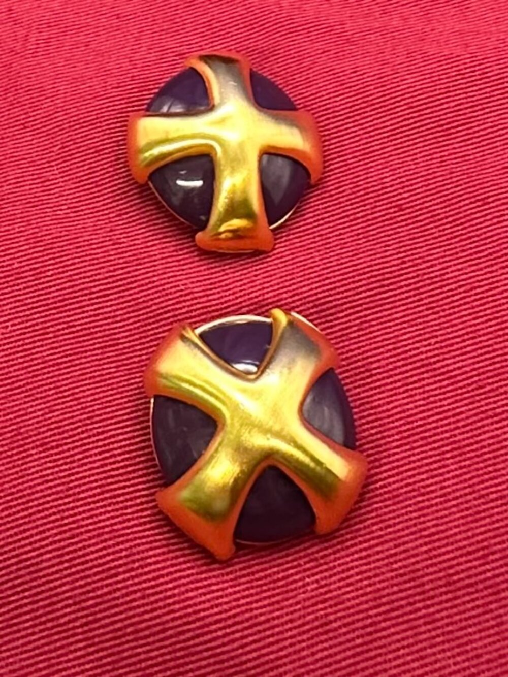VTG Essex Couture Gold-Plated Clip-On Earrings